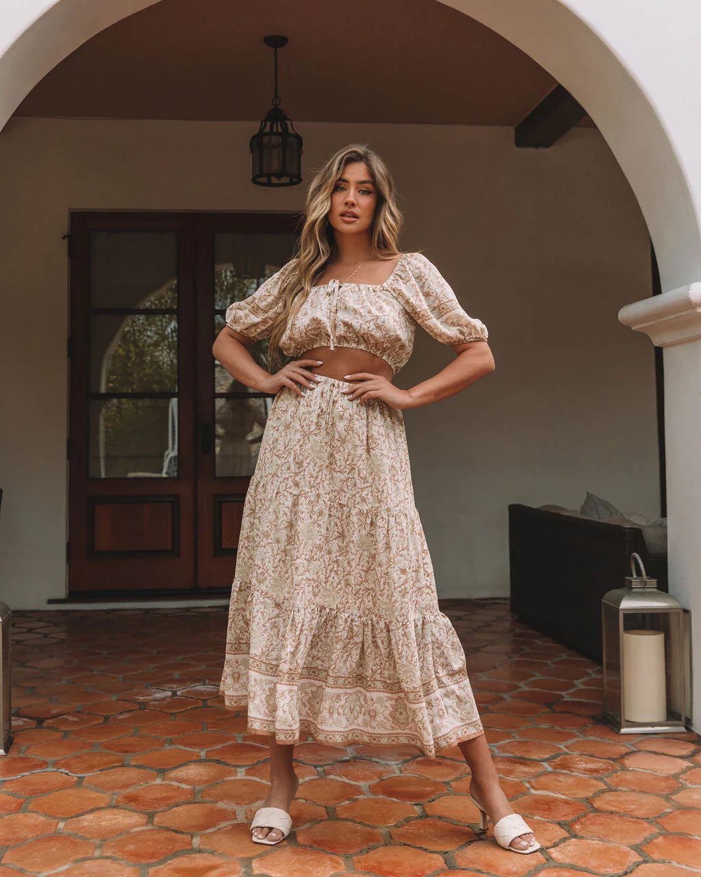 Adela Floral Midi Skirt