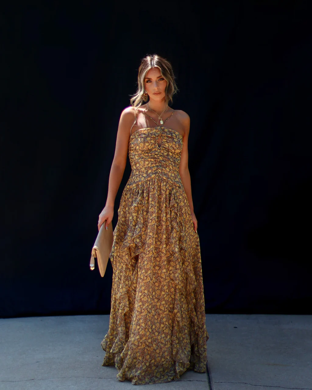 Maruanne Ruffle Maxi Dress