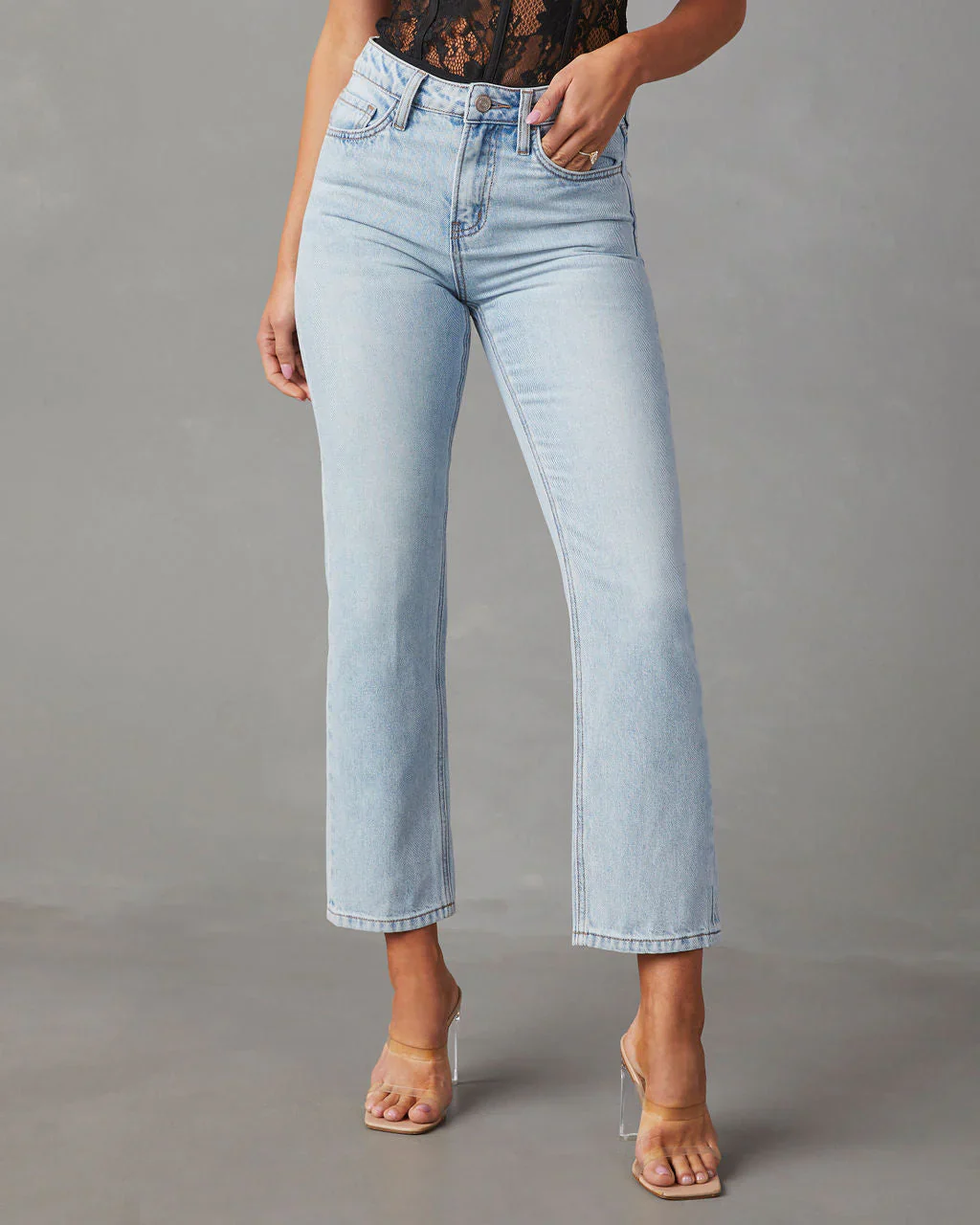 Sherman High Rise Straight Leg Jeans