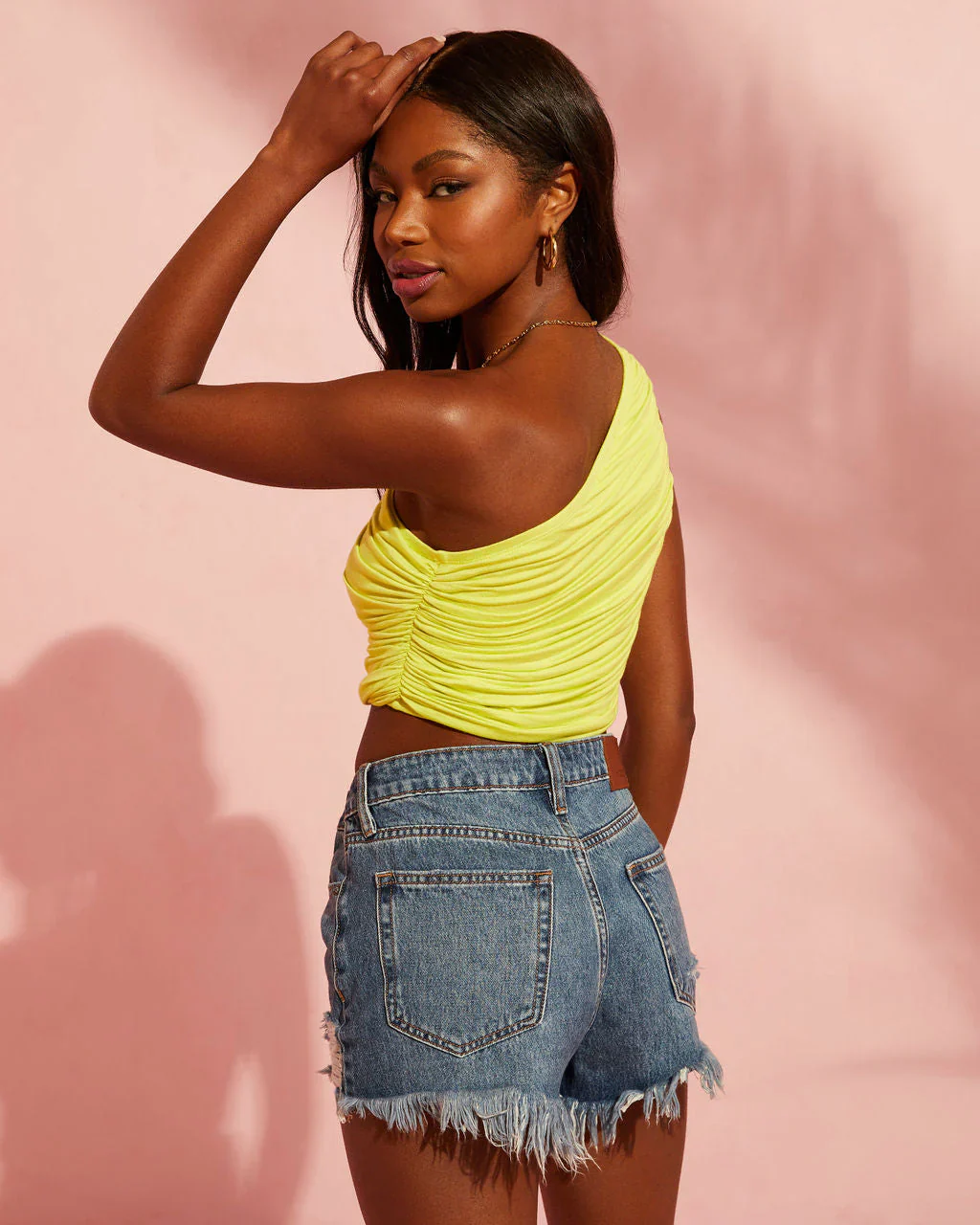 Alara Draped One Shoulder Crop Top