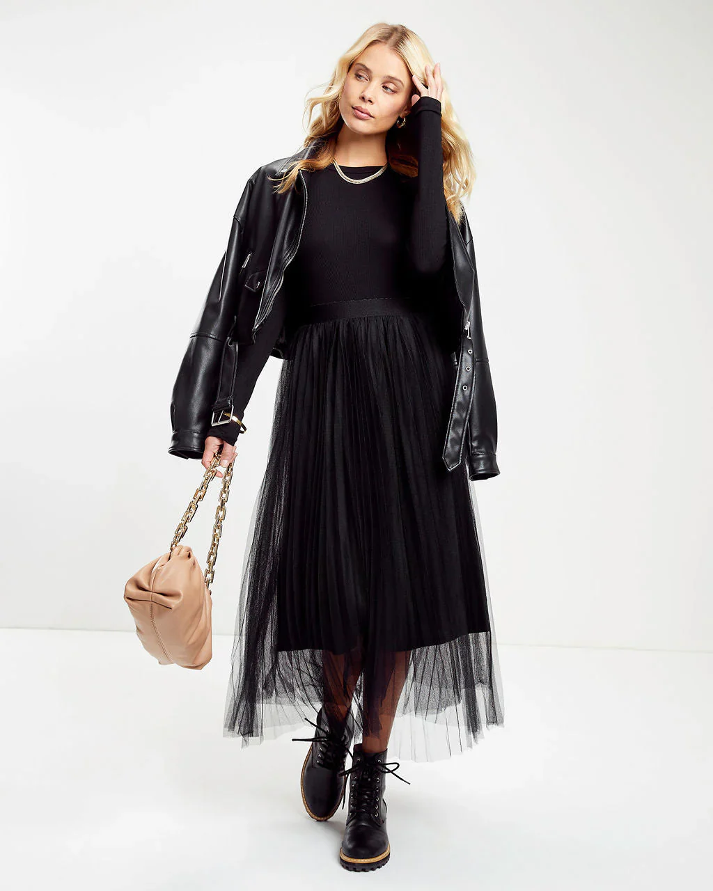 Center Stage Tulle Midi Skirt