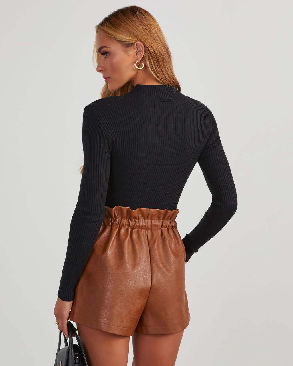 Tobey Ribbed Mock Neck Sweater