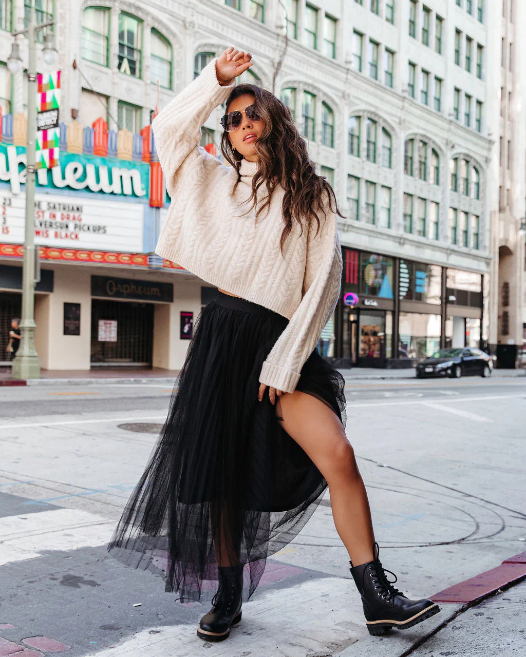 Center Stage Tulle Midi Skirt