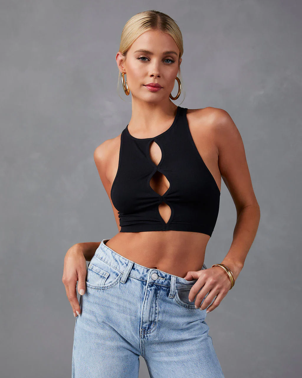 Almina Cutout Crop Top