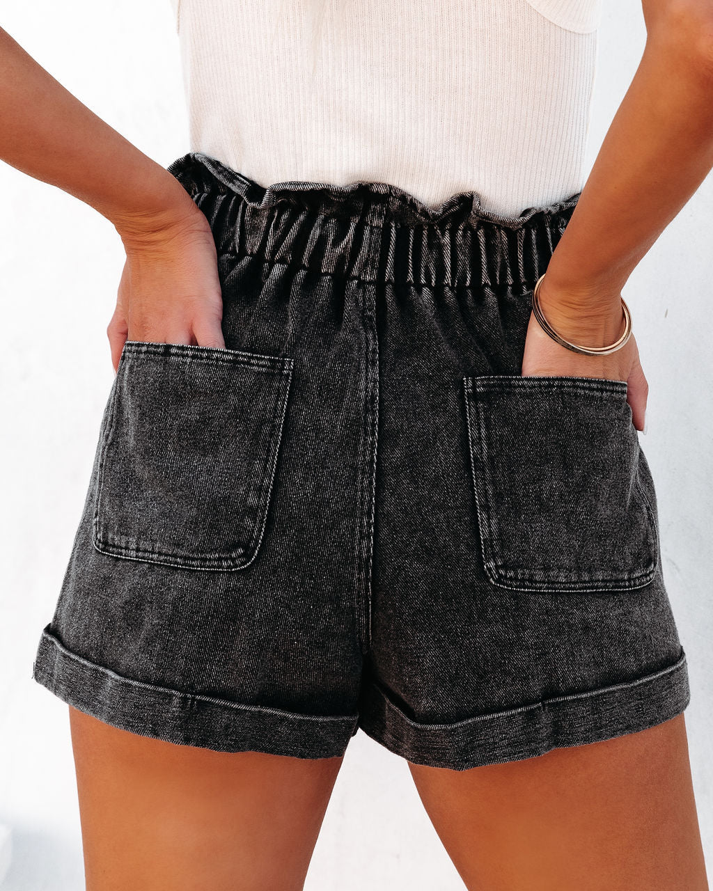 Turner High Rise Vintage Wash Denim Shorts