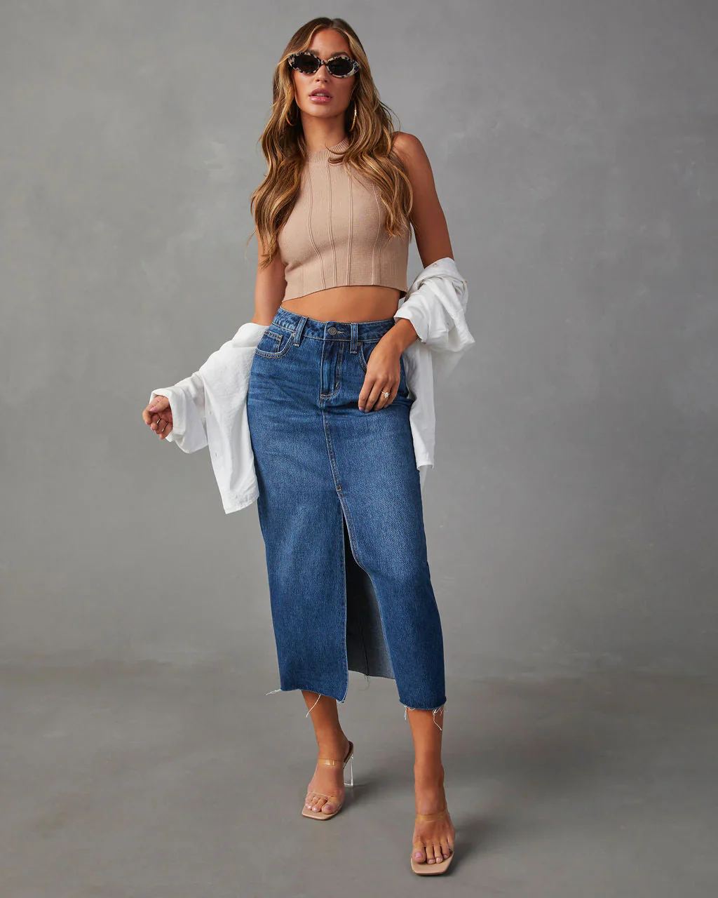 Lavigne Denim Midi Skirt
