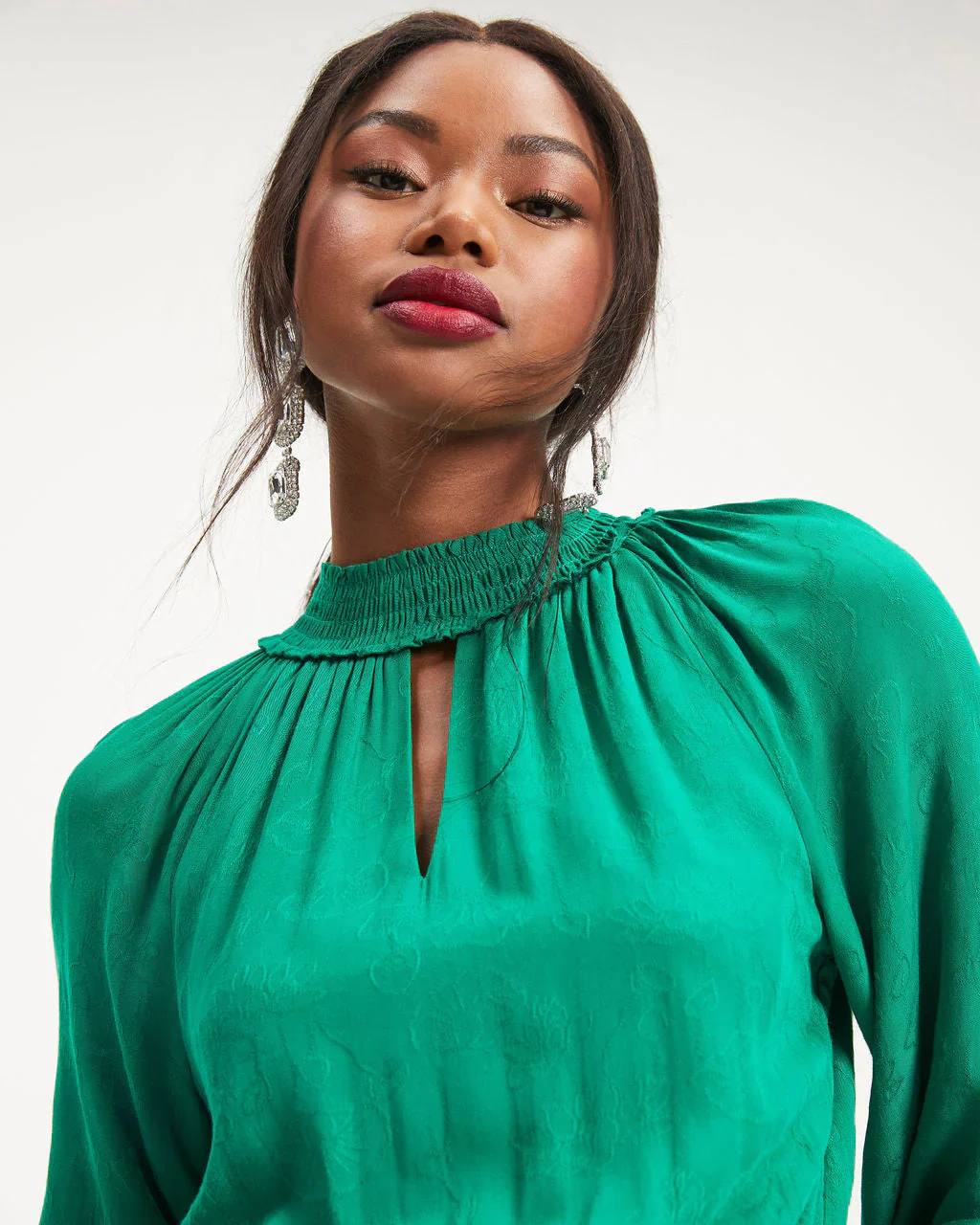 Under The Mistletoe Cutout Tiered Mini Dress