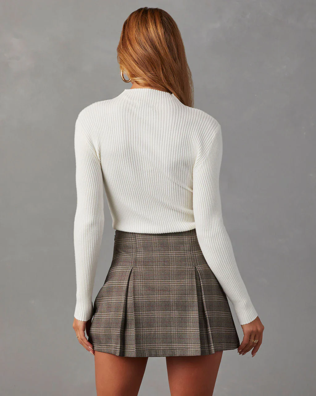 Tobey Ribbed Mock Neck Sweater