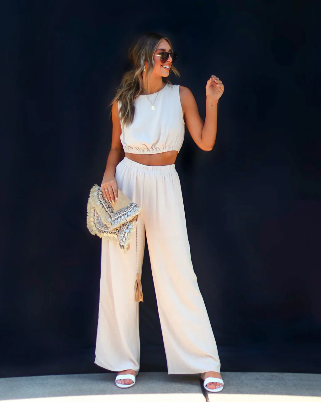Adella Pocketed Wide Leg Pants