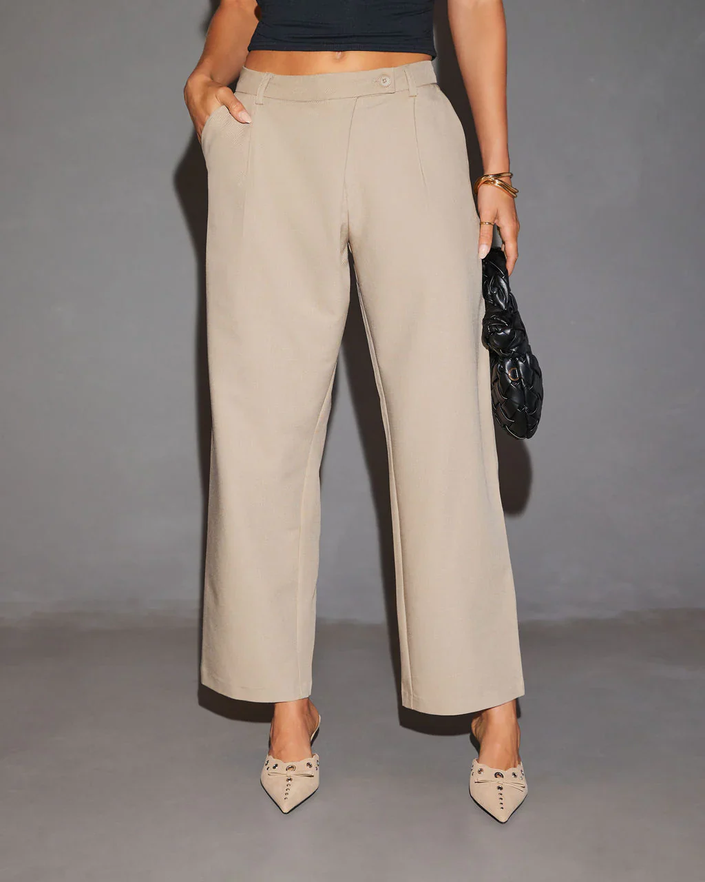 Marisol Criss Cross Straight Leg Trouser