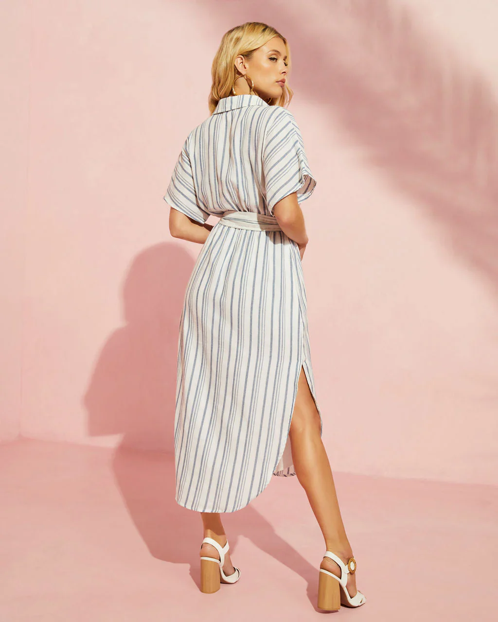 Douglas Striped Cotton Midi Dress