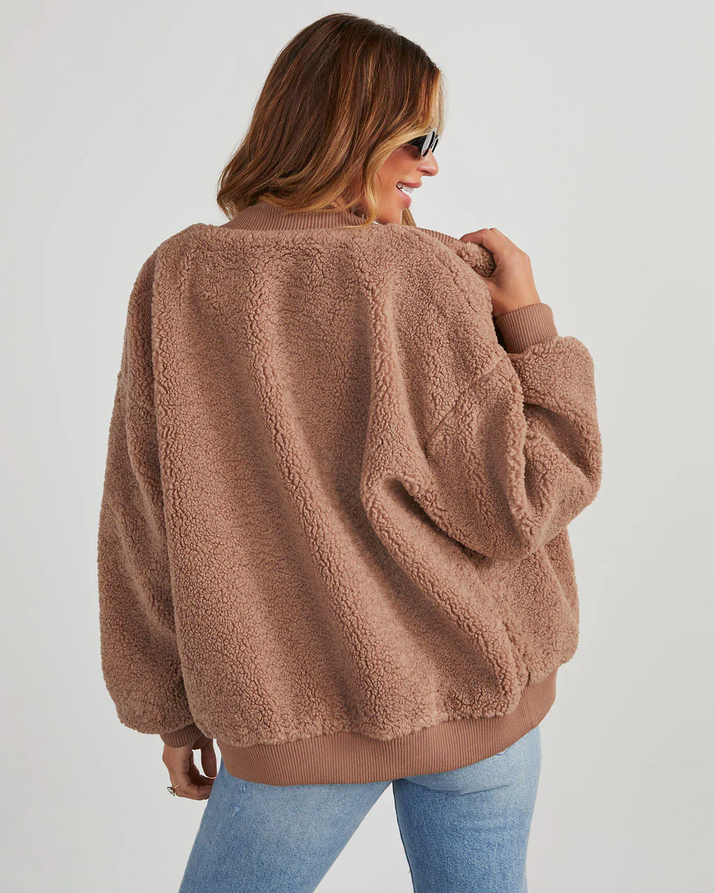 Team Captain Sherpa Letterman Bomber Jacket