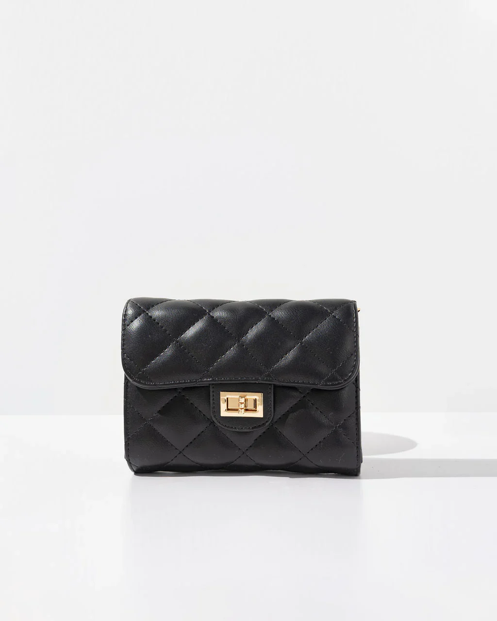 Impulse Quilted Faux Leather Crossbody Clutch