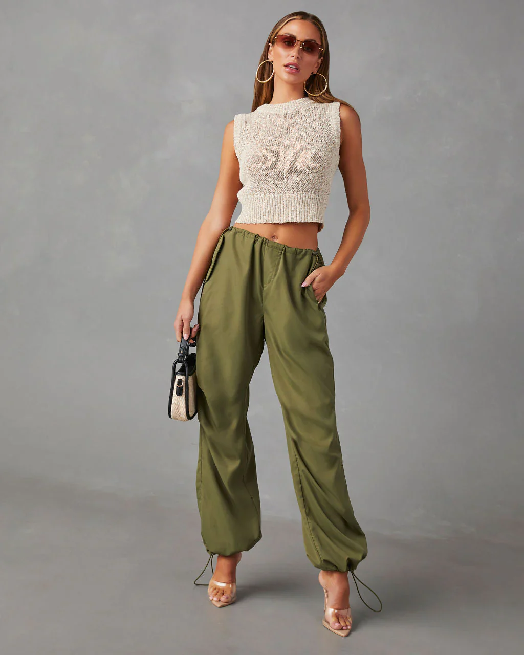 Cabotte Pocketed Parachute Pants